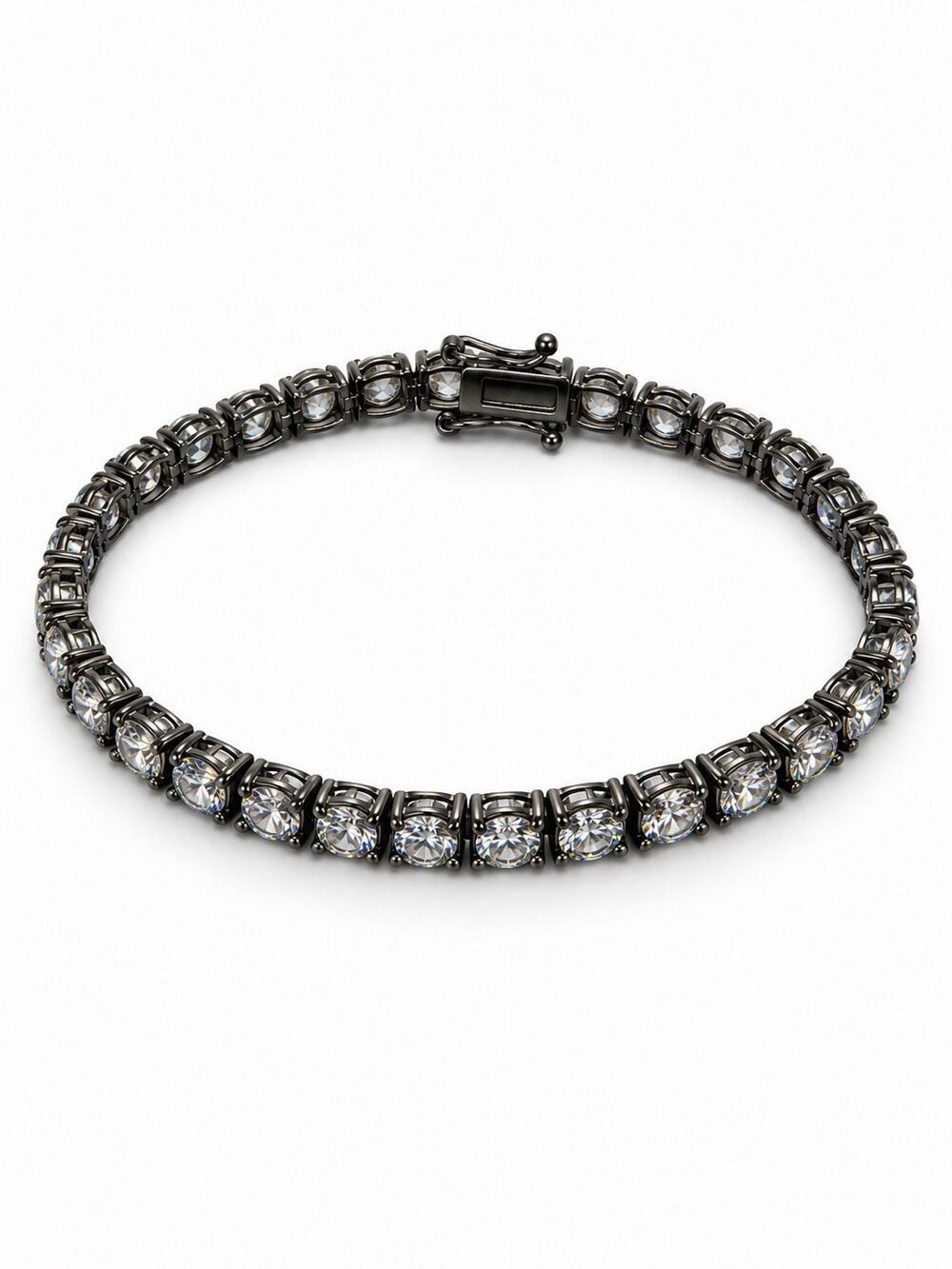 Classic Elegant 925 Sterling Silver Round Cut Clear Cz Tennis Bracelet 7.5